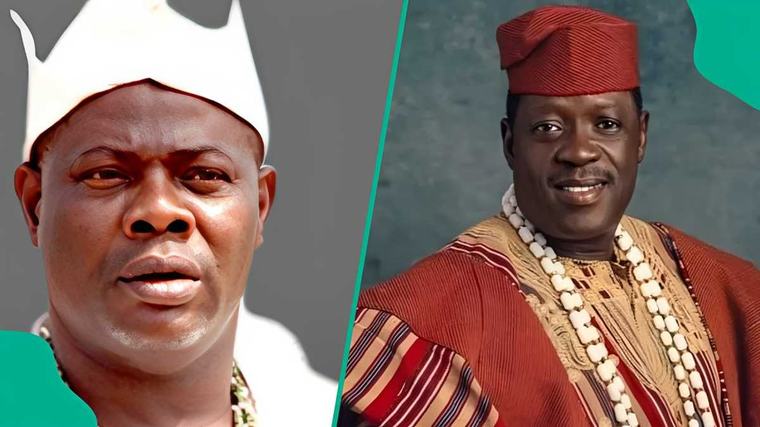 Ogogo's 8-day Fidau prayer: Yinka Quadri gets emotional mid-speech; colleagues usher him off stage